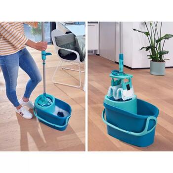 LEIFHEIT Grīdas uzkopšanas komplekts Clean Twist M Ergo 1052127, 33cm, 110-140cm, 360° rotācija, mikrošķiedras lupata (1052127)