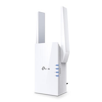 TP-Link RE605X bezvadu signāla pastiprinātājs, AX1800, Wi-Fi 6, 574+1201Mbps, 2.4+5GHz, Gigabit ports, OneMesh, AP režīms (RE605X)