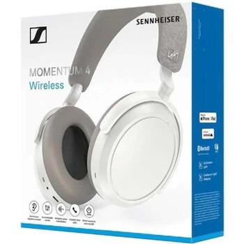 Sennheiser Bezvadu austiņas Momentum 4 509267, 293g, balta, 106dB, Bluetooth 5.2, 42mm, 6-22000Hz, 50-10000Hz (509267)