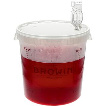 Browin емкость для ферментации 340461, 30л, полипропилен без BPA, со шкалой, 2 пробки, 3 гидрозатвора (340461)