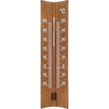 Bioterm комнатный термометр 010202, -20°C до +50°C, 15см, деревянный, белая шкала, коричневая рама, настенный (010202)