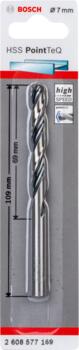 Urbis metālam PointTeQ 7 x 69 x 109 mm , 1 gab., Urbjmašīnām/skrūvgriežiem POINTTEQ HSS SPIRĀLVEIDA URBIS, 2608577169, BOSCH (2608577169)