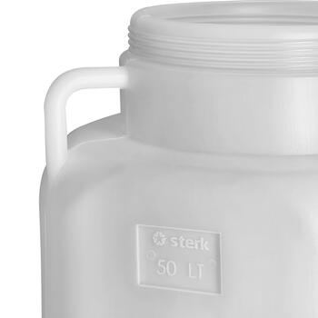 Browin Бочка 360450, 50L, 22cm, белая, HDPE, с ручками, квадратная, пищевой пластик (360450)