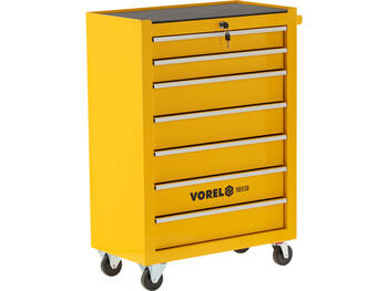 Vorel Instrumentu skapis 58538, 890x698x334 mm, 7 atvilktnes, 510x265x54 mm, 510x265x90 mm, 25 kg, 35 kg, tērauda loksne (58538)