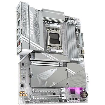 Gigabyte Dēlis X870 A ELITE WF7 ICE 1.1, AMD Ryzen 9000/8000/7000, 16+2+2 fāzes, 4xDIMM DDR5, 4xM.2, Wi-Fi 7, 2.5GbE LAN (X870 A ELITE WF7 ICE 1.1)