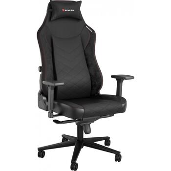 Genesis Nitro 890 G2 NFG-2050 spēļu krēsls, 150kg, 47-53cm, 160°, 3D roku balsti, eko āda, melns (NFG-2050)