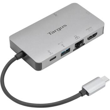 Targus док-станция DOCK419EUZ, 1x HDMI, 1x VGA, 1x RJ-45, 2x USB-A, 1x USB-C, 100W PD, 4K, серая (DOCK419EUZ)