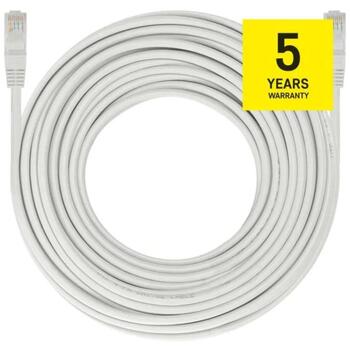 Emos UTP патч-кабель CAT5E S9127, 15 м, 8 проводов, RJ45/RJ45, серый, PVC, 1000 Base-T (S9127)