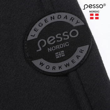 Pesso Jaka ar kapuci TURIN_BL-3XL, 3XL, melna, 65% kokvilna, 35% poliesteris, 300 g/m², rāvējslēdzējs, regulējama kapuce (TURIN_BL-3XL)