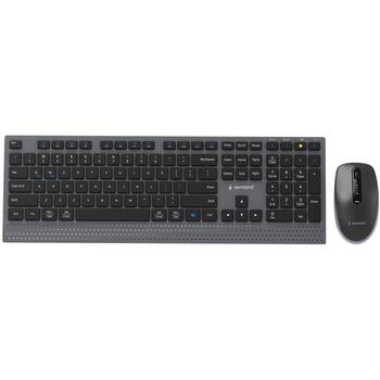 Gembird KBS-WPS-02 беспроводной комплект, 2.4G+BT, US раскладка, 3800 DPI, 300 мАч, черный (KBS-WPS-02)