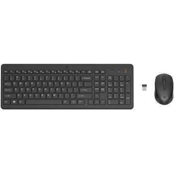 HP Беспроводной комплект клавиатуры и мыши 2V9E6AA, 1600 DPI, 10 м, английская раскладка, черный, мембранные клавиши (2V9E6AA)