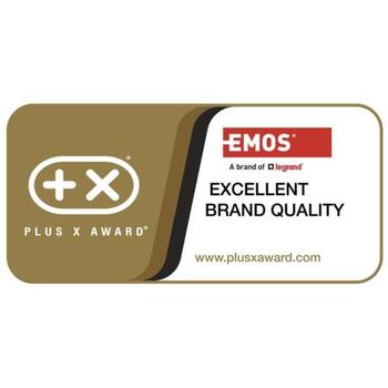 Emos Кабель питания S08272, 2м, 2x0,75мм2, белый, PVC, выключатель 50см от свободного конца (S08272)