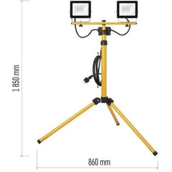 Emos LED прожектор HOBBY SLIM ZS2221.2, 2x20,5 W, 180 мА, 220–240 В, 50 Гц, 25 000 ч, IP65, 2x1600 лм, 120°, алюминий (ZS2221.2)