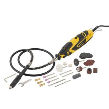 POWERPLUS POWX1324 rotācijas instruments ar statīvu griešanai slīpēšanai urbšanai gravēšanai un pulēšanai 135W 10000-33000min-1 36 piederumi (POWX1324)