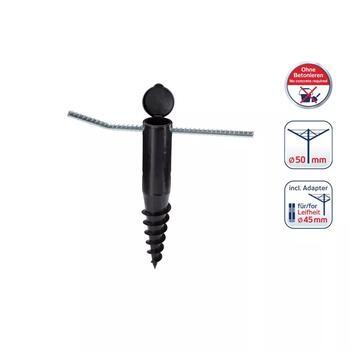Leifheit Tapa ieskrūvējama žāvētājam 1085606, 50mm, plastmasa ar metāla kodolu, ar vāciņu (1085606)