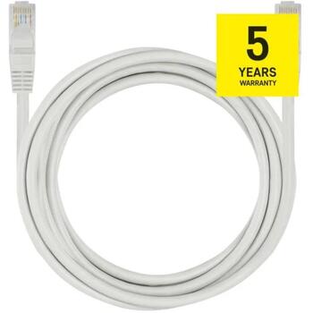 Emos UTP патч-кабель CAT5E S9124, 3 м, 8 проводов, RJ45/RJ45, серый, PVC, 1000 Base-T (S9124)