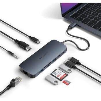 Hyper dokstacija HD4005GL, 1x HDMI, 1x RJ-45, USB-C 3.2 Gen 2, Thunderbolt 3, Thunderbolt 4, 140 W PD3.1 (HD4005GL)