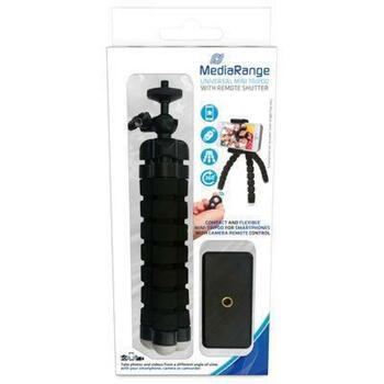 Mediarange MINI TRIPOD UNIVER./MRMA205, 0.12кг, аксессуар для телефона, гибкие ноги, дистанционный спуск (MRMA205)