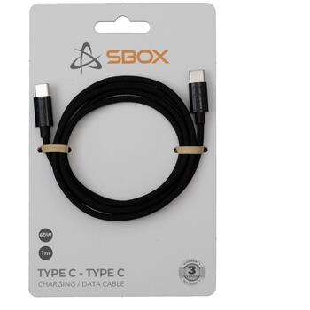 Sbox USB кабель TYPEC-1-B, 1м, 480 Мбит/с, оплетенный кабель, черный (TYPEC-1-B)