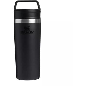 Stanley дорожная кружка 28213240001 0,47L, черная, нержавеющая сталь, сохраняет тепло до 5ч, холод до 6ч, со льдом до 32ч (28213240001)