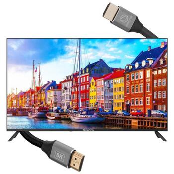 Manta HDMI кабель HDMI-3MC, 3м, HDMI 2.1, 8K @ 60Hz, 4K @ 120Hz, 48бит, eARC, золотые разъемы, алюминиевый корпус (HDMI-3MC)