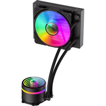 Gamemax procesora dzesētājs ICEBURG 120 BK, 62.82 cfm, TDP līdz 180W, ARGB LED apgaismojums, 800-2000 rpm (ICEBURG 120 BK)