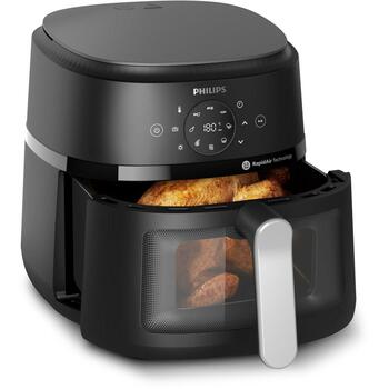 Philips karstā gaisa friteris NA231/00 6.2 L, jauda 1700 W, 1 kg fritēšanas jauda, skārienkontrole, 9 programmas (NA231/00)