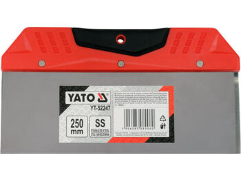 Yato Шпатель YT-52247, 250мм, 0.5мм, нержавеющая сталь, рукоятка ABS, вставка TPR, отверстие для подвешивания (YT-52247)