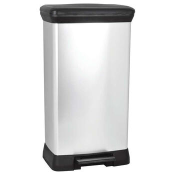 Мусорное ведро с педалью Deco Bin 50L silver 0802162582 CURVER (0802162582)