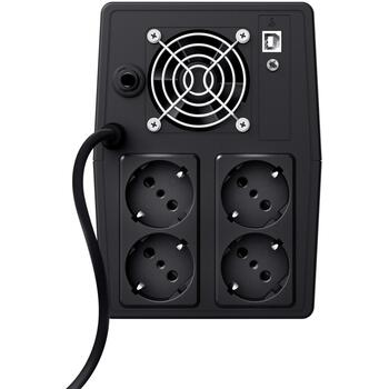 Trust UPS 23505 1500VA, 900 W, 4 AC выхода, USB Type-B, AVR, черный, защита от перенапряжения, технология аккумулятора: VRLA (23505)