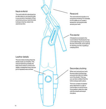 Nazis 59 mm ar kaklā karināmu apvalku un degli, 59mm, 12629 MORAKNIV (12629)