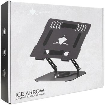 White Shark ICE ARROW GCP-5, подставка для ноутбука, 26x23x3 см, 1.85 кг, 11.6–14