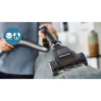Philips пылесос FC9747/09, 900 Вт, цилиндрический, сухая уборка, безмешковый, 2 л, HEPA фильтр, циклонный, 75 дБ, черный (FC9747/09)