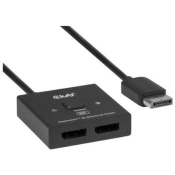 Club3D VIDEO SWITCH DP 2IN-1 CSV-1009, 8K, 3x DisplayPort, 0.5m, черный (CSV-1009)