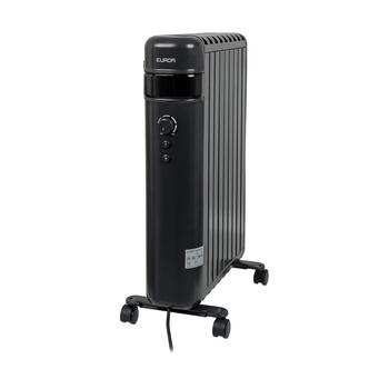 Bezeļļas radiators lielāku telpu papildu apsildei 2000W 75m³ 2 režīmi termostats riteņi antracīts RAD 2000 Oil Free Dark 363937 Eurom (363937)