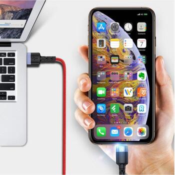 Tellur кабель данных USB на Lightning TLL155354, 1.2m, 5V/3A, 480Mbps, LED свет, прочная нейлоновая оболочка (TLL155354)