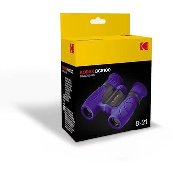 Kodak BCS100 Бинокль 8x21mm синий, 8x, 21mm, расстояние до глаза 11.5mm, коррекция диоптрий -2 - +2, резиновый корпус (BCS100BL)