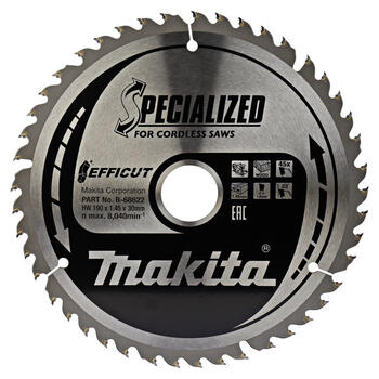 Zāģripa EFFICUT Ø190x30x1.45mm, 45 zobi B-68622 Makita (B-68622)