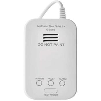 Emos Газовый детектор GS869 P56450, 36,3×117,4×77,4мм, 5 лет, 230V AC, 0–95%, IPX2D, >85dB, оптический и звуковой (P56450)