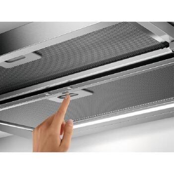 AEG DPE5660M встраиваемая вытяжка, 60см, 660м³/ч, LED 1x6W, 3 скорости, интенсивный режим, рециркуляция (DPE5660M)