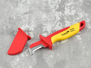 Tvardy электрический кабельный нож T00909, 180мм, VDE 1000V, 55 HRC, сталь 3Cr13, эргономичная рукоятка, скользящая пятка (T00909)