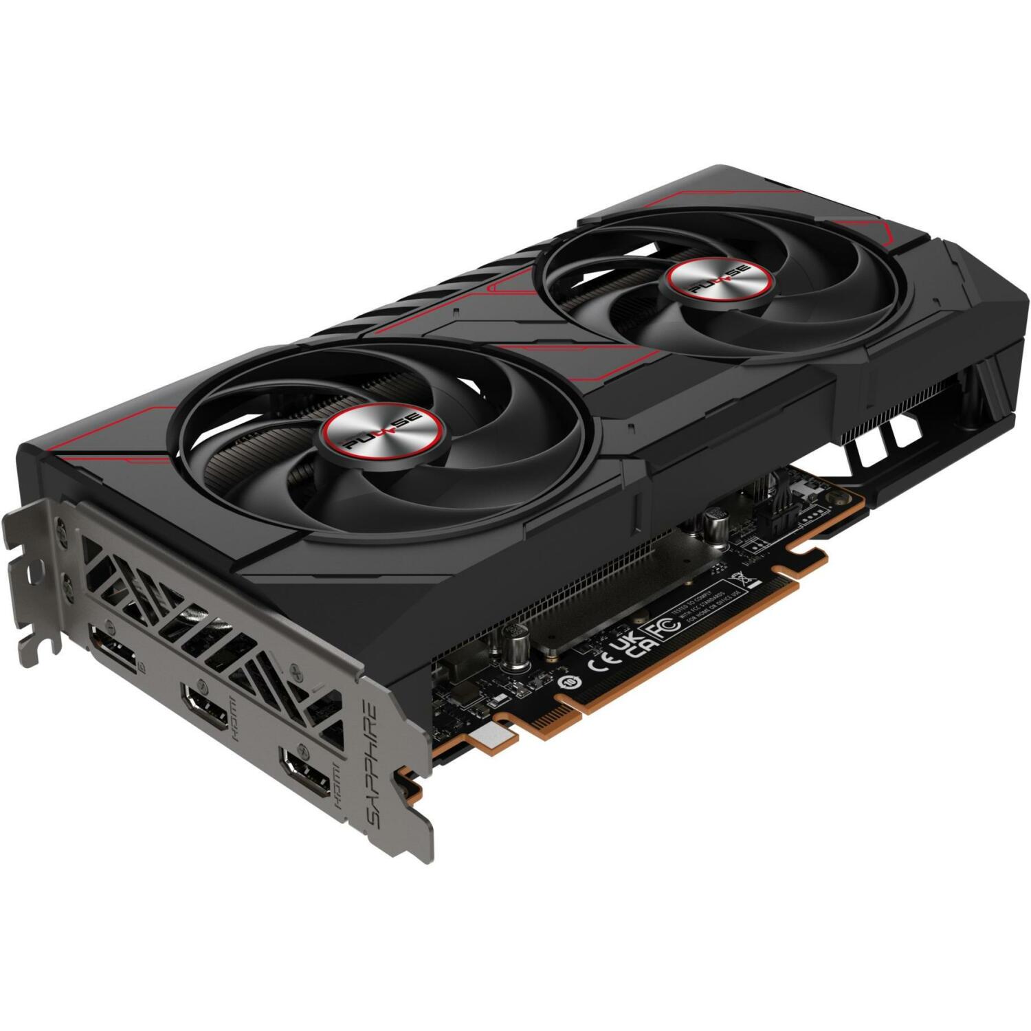 Sapphire Видеокарта PULSE 11350-03-20G 16GB GDDR6, 7680 x 4320, PCIe x16 5.0, 2 вентилятора, 32 вычислительных блока (11350-03-20G)