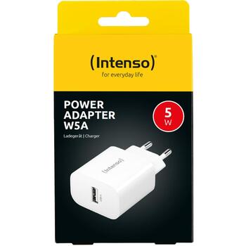 Intenso strāvas adapteris 7800512, 100-240 V, 50/60 Hz, 5 V/DC 1 A, 5 W, 1x USB-A, Universāls, Balts (7800512)