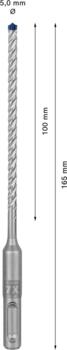 Triecienurbis SDS plus-7X 5x100x165mm, 1 gab., Perforatora urbjiem EXPERT SDS PLUS-7X TRIECIENURBIS PERFORATORIEM, 2608900060, BOSCH (2608900060)