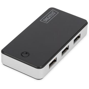 Digitus USB centrmezgls DA-70231, 4x USB-A, USB 3.0, galddatora formā, melns, USB 1.1, USB 2.0, USB 3.0 (DA-70231)