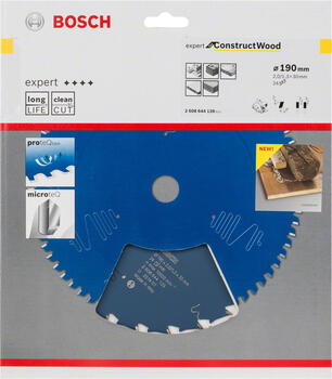 Ripzāģa disks ExpertConst 190 x 30 x 2,0 mm, 24, Rokas ripzāģiem RIPZĀĢA ASMENS EXPERT FOR CONSTRUCT WOOD, 2608644139, BOSCH (2608644139)