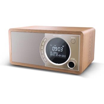 Sharp Цифровое радио DR-450(BR), 3W, DAB, DAB+, FM, Bluetooth, Коричневый (DR-450(BR))