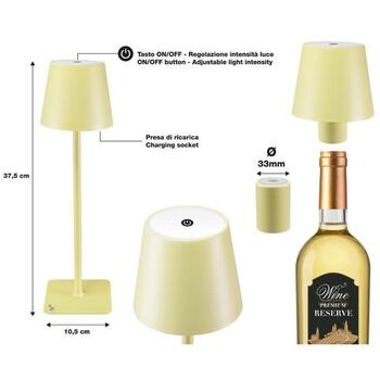 Beper Настольная лампа P201UTP126, 5 В, 110 лм, 2 Вт, желтая, регулируемый белый свет, IPX4, USB, 1 лампочка (P201UTP126)