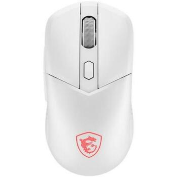 Msi USB datorpele optiskā VERSA 300 WIRELESS, 8000 DPI, 6 pogas, Bluetooth 5.3, 2.4 GHz, balta (VERSA 300 W WHITE)