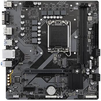 Gigabyte B760M E mātesplate, LGA 1700, Intel B760, DDR5, 2x DIMM, 128GB, 7200MHz, Micro-ATX, 2x M.2, 4x SATA III, 1GbE LAN (B760M E)